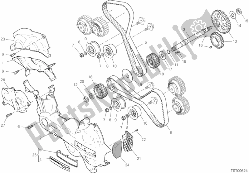 Toutes les pièces pour le Système De Chronométrage du Ducati Multistrada 1260 S Touring USA 2020